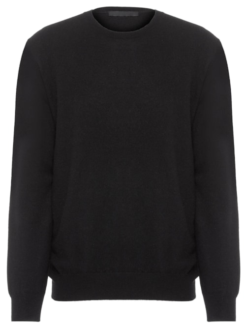 Suéter Masculino Puro Cashmere Gola Careca - Preto Suéter Masculino Puro Cashmere Gola Careca - Preto