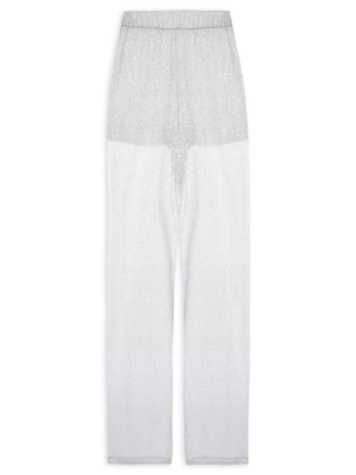 Calça Feminina Tule Lurex - Prata