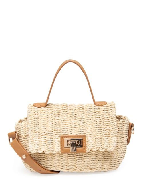 Bolsa Feminina Trama De Tela - Off White Bolsa Feminina Trama De Tela - Off White