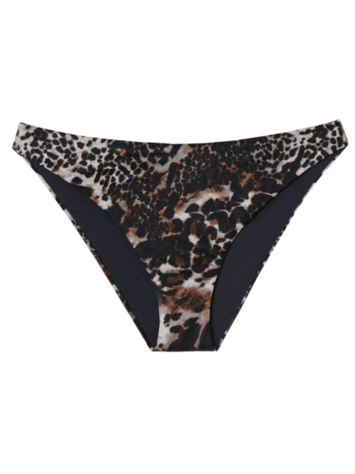 Calcinha De Biquíni Elegant Animalier - Marrom