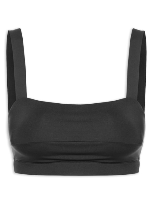 Top Alça Liso - Preto