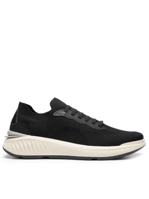 Tênis Masculino Casual Em Malha - Preto Tênis Masculino Casual Em Malha - Preto