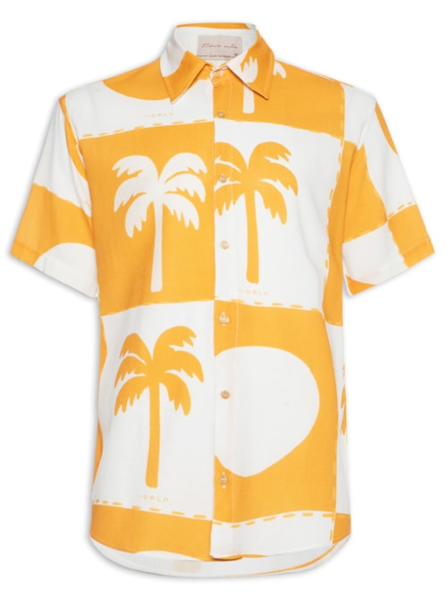 Camisa Masculina Veraneio - Amarelo Camisa Masculina Veraneio - Amarelo