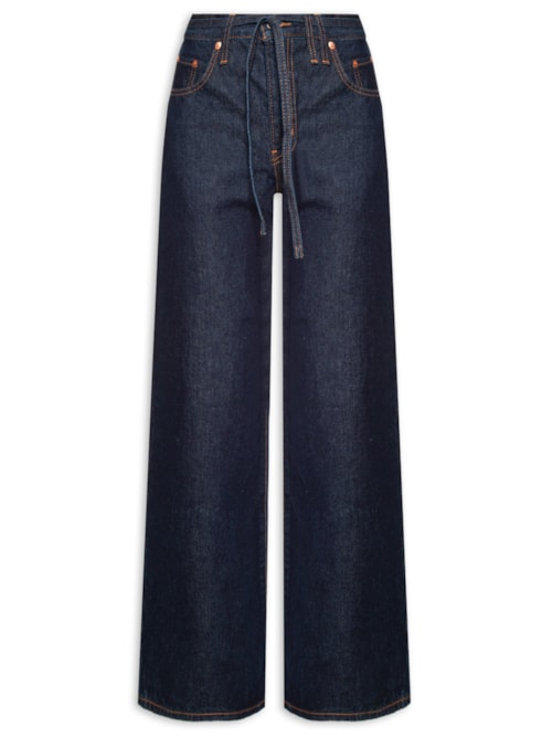Calça Feminina XL Straight - Azul