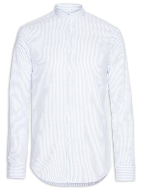 Camisa Rege Padre Flame Listrado (MO) - Branco Camisa Rege Padre Flame Listrado (MO) - Branco