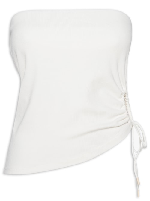 Blusa Feminina TQC Canelada - Branco Blusa Feminina TQC Canelada - Branco