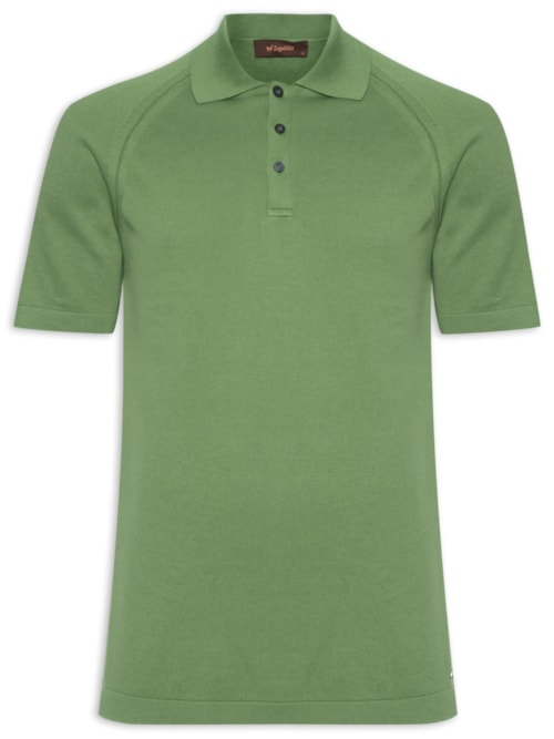 Polo Masculina Tricot Manga Curta - Verde Polo Masculina Tricot Manga Curta - Verde