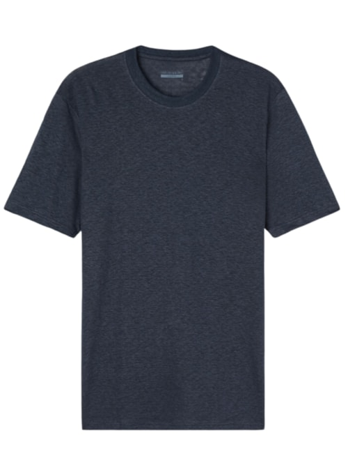 Camiseta Em Linho - Azul Camiseta Em Linho - Azul