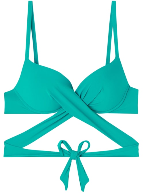 Parte De Cima De Biquíni Push-Up Soft Indonésia - Verde