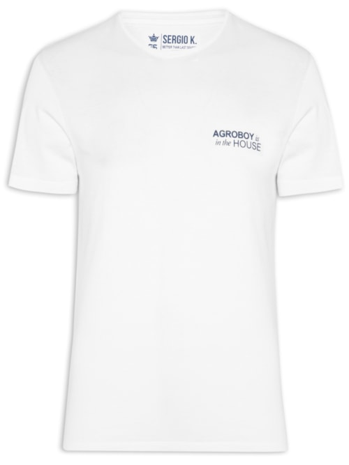 Camiseta Masculina Agroboy In The House - Branco