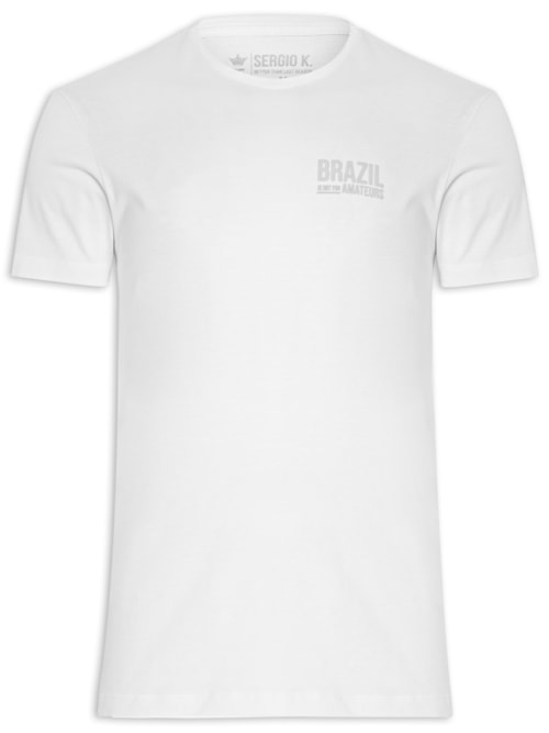 Camiseta Masculina BR Is Not For Amateur - Branco Camiseta Masculina BR Is Not For Amateur - Branco