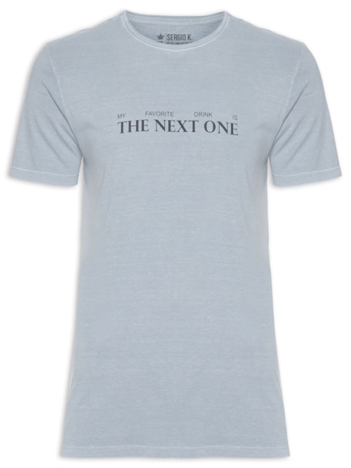 Camiseta Masculina Estampada Favorite Drink - Cinza Camiseta Masculina Estampada Favorite Drink - Cinza
