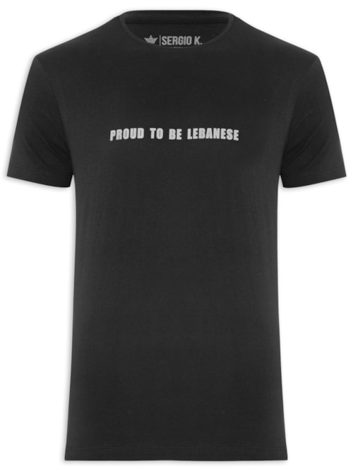 Camiseta Masculina Proud Lebanese - Preto