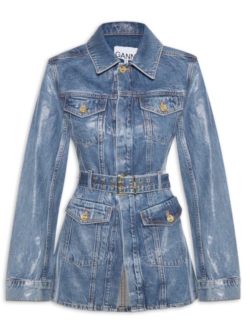 Jaqueta Feminina Foil Denim - Azul Jaqueta Feminina Foil Denim - Azul
