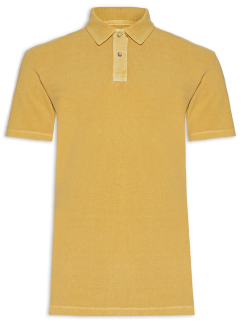 Polo Masculina Piquet Stone - Amarelo