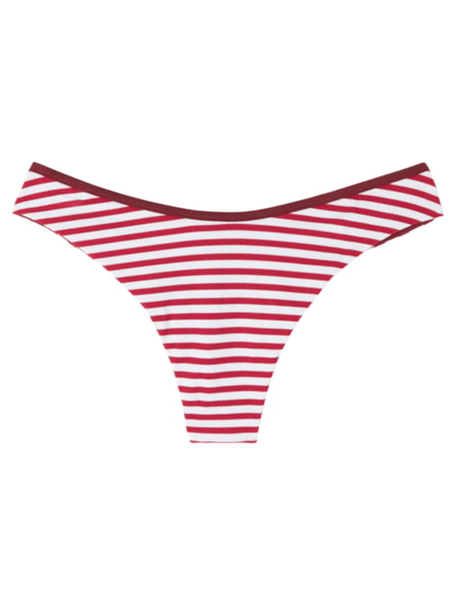 Calcinha De Biquíni Brasileira Nautical Stripes - Riscas Calcinha De Biquíni Brasileira Nautical Stripes - Riscas