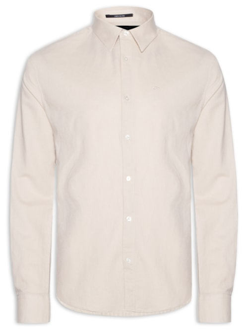 Camisa Masculina Linen Blend Classic Irish Manga Longa - Bege Camisa Masculina Linen Blend Classic Irish Manga Longa - Bege