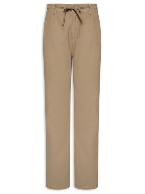 Calça Masculina Tintura Linen - Bege