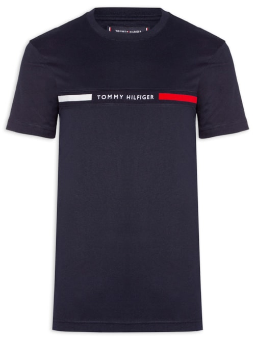 Camiseta Masculina Chest Insert Tee - Azul Camiseta Masculina Chest Insert Tee - Azul