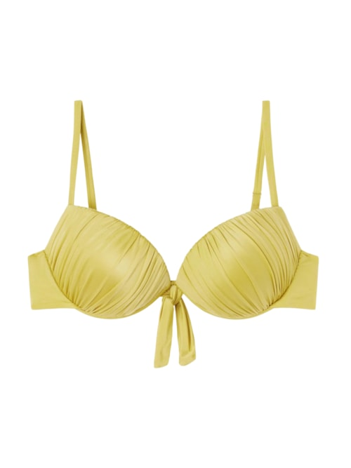 Parte De Cima De Biquíni Push-Up Shiny Satin - Amarelo Parte De Cima De Biquíni Push-Up Shiny Satin - Amarelo