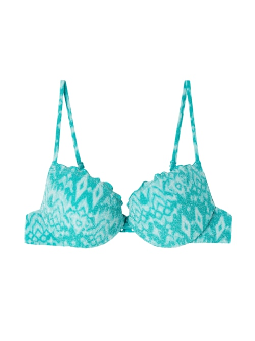 Parte De Cima De Biquíni Push-Up Ethnic Island - Azul Parte De Cima De Biquíni Push-Up Ethnic Island - Azul