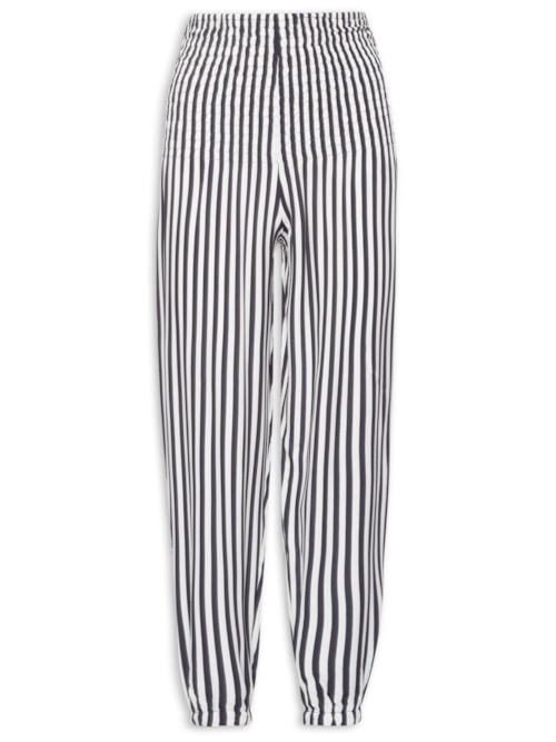 Calça Feminina Listrada Jogger - Azul