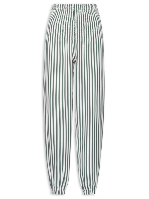 Calça Feminina Listrada Jogger - Verde