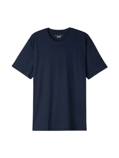 Camiseta Em Algodão Premium - Azul Camiseta Em Algodão Premium - Azul