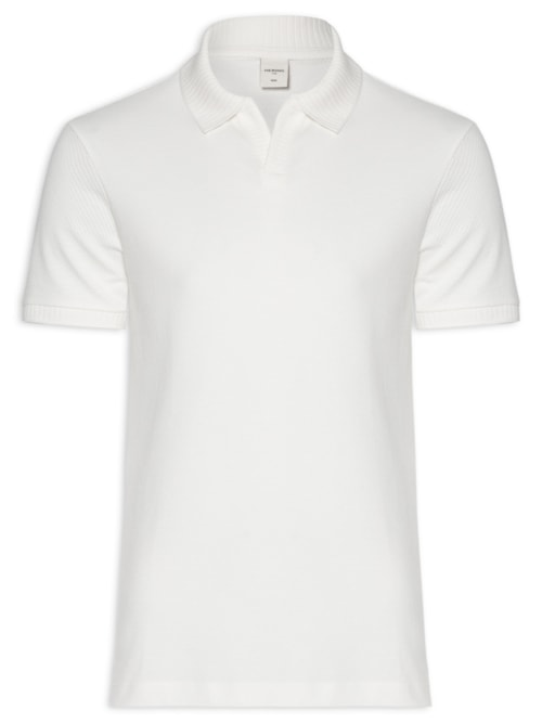 Polo Masculina Resort Regular Fit - Off White