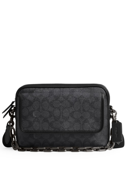 Bolsa Feminina Charter Flap Crossbody 24 Signature - Preto