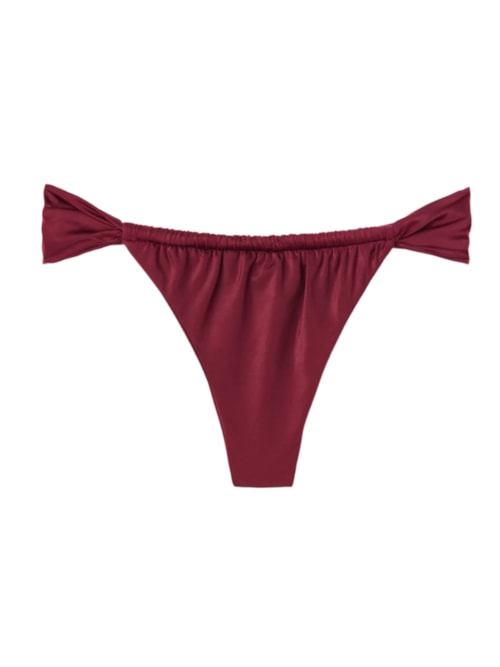 Calcinha De Biquíni Brasileira Shiny Satin - Bordô Calcinha De Biquíni Brasileira Shiny Satin - Bordô
