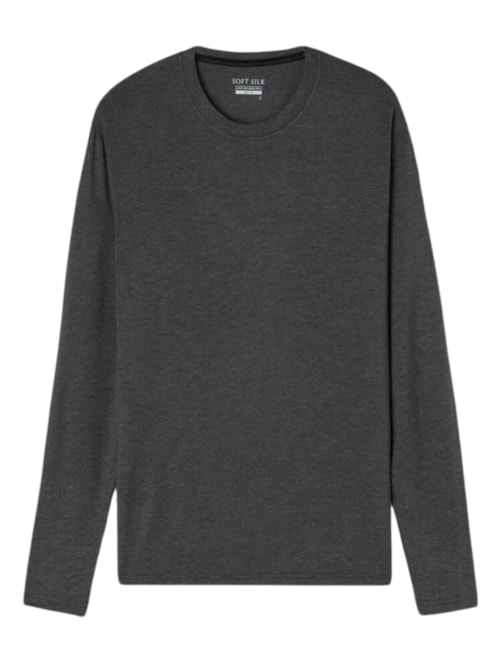 Camiseta De Manga Comprida Soft Silk - Cinza Camiseta De Manga Comprida Soft Silk - Cinza