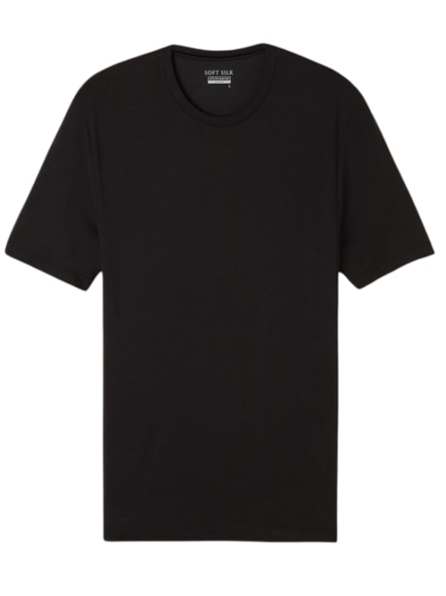 Camiseta Em Modal e Seda - Preto Camiseta Em Modal e Seda - Preto