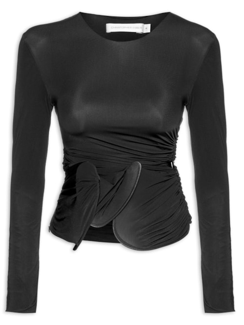 Blusa Feminina Vênus Looped - Preto