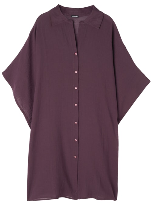 Kaftan Estilo Camisa - Roxo Kaftan Estilo Camisa - Roxo