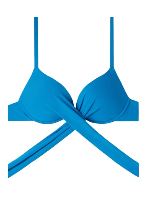 Parte De Cima De Biquíni Push-Up Almofadado Graduado Soft Indonésia - Azul Parte De Cima De Biquíni Push-Up Almofadado Graduado Soft Indonésia - Azul