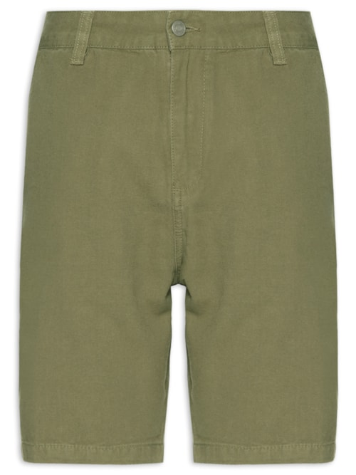 Bermuda Masculina Alfaiataria E-basics - Verde