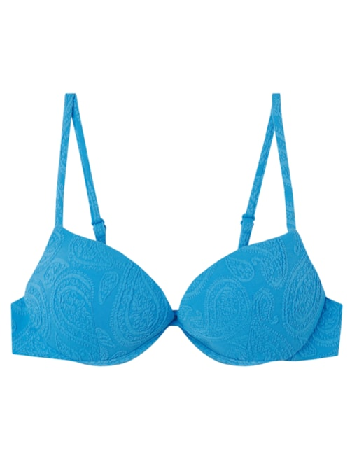 Parte De Cima De Biquíni Push-Up Cashmere Twist - Azul Parte De Cima De Biquíni Push-Up Cashmere Twist - Azul