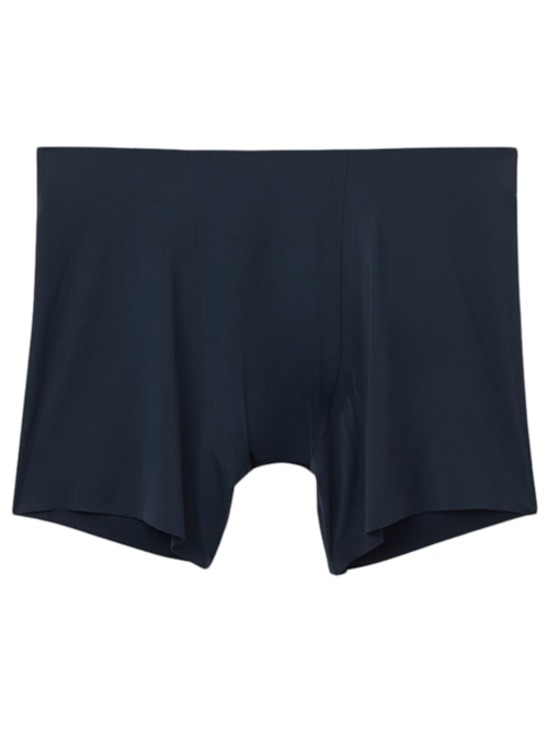 Cueca Boxer Em Microfibra Sem Costuras - Azul Cueca Boxer Em Microfibra Sem Costuras - Azul