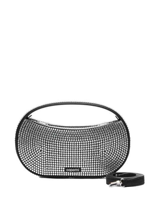 Bolsa Feminina Crystal Embellished Small Sound Swipe Bag - Preto