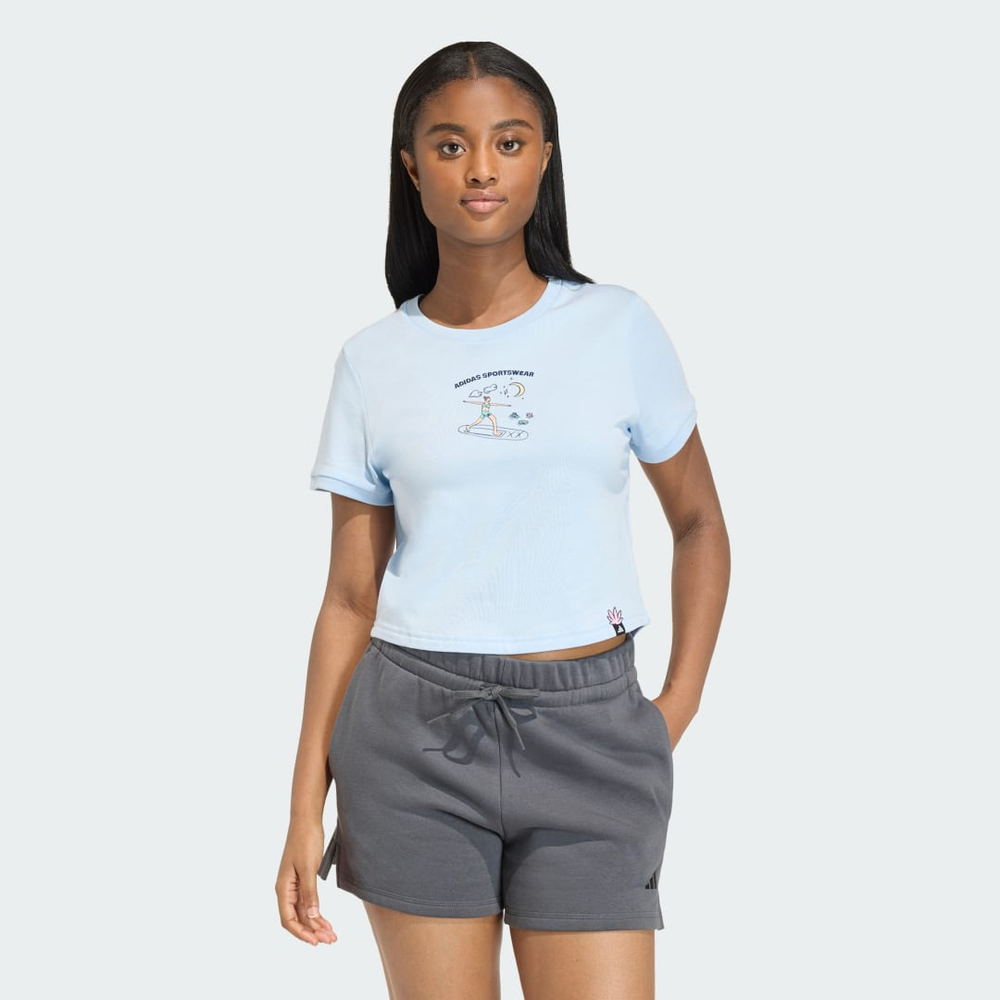 Camiseta Estampada Doodle 2 Mulher adidas