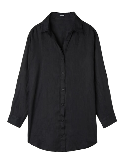 Camisa Em Linho - Preto Camisa Em Linho - Preto
