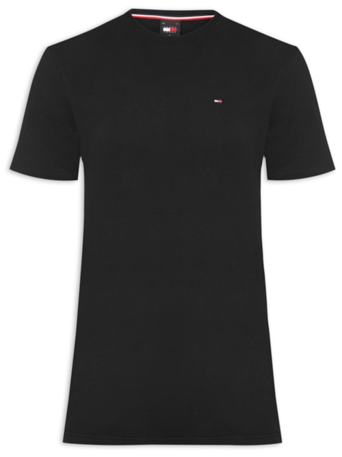 Camiseta Masculina Slim C Neck Tee - Preto Camiseta Masculina Slim C Neck Tee - Preto