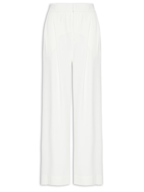 Calça Feminina Pantalona Crepe - Branco