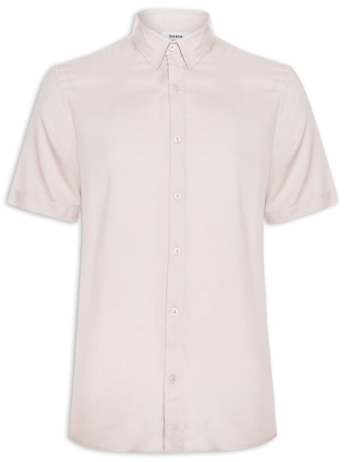 Camisa Masculina De Viscose Manga Curta - Cinza Camisa Masculina De Viscose Manga Curta - Cinza