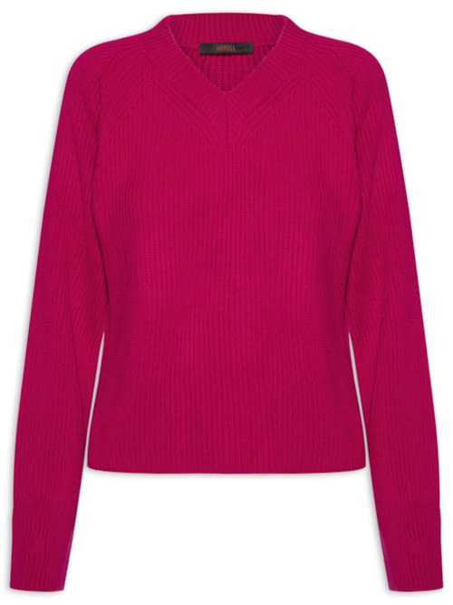 Pulôver Feminino Gola V Tricot - Rosa Pulôver Feminino Gola V Tricot - Rosa