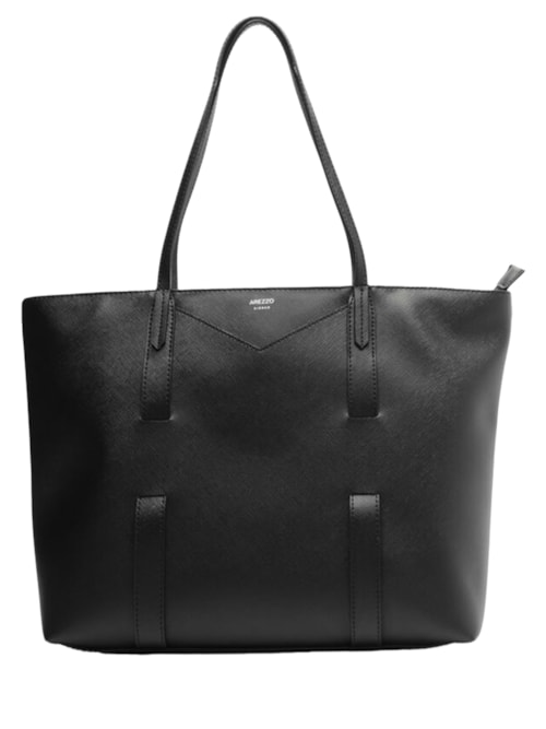 Bolsa Feminina Grande Eco Safiano - Preto Bolsa Feminina Grande Eco Safiano - Preto