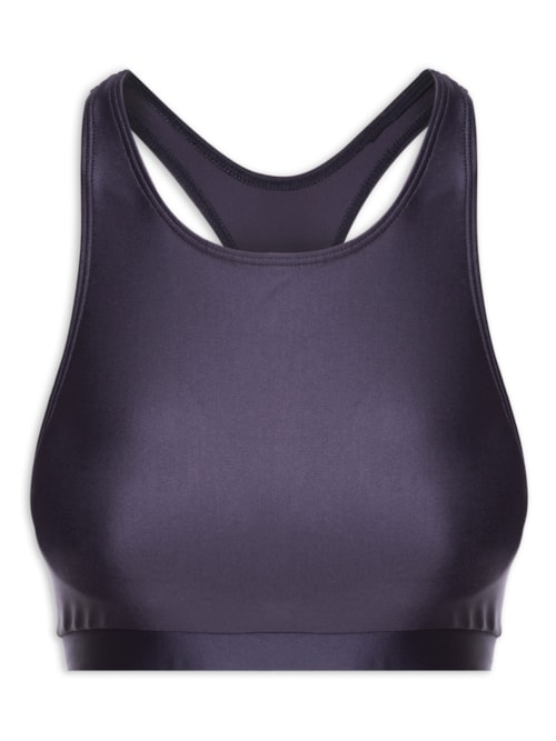 Top Alça Nadador Liso - Azul