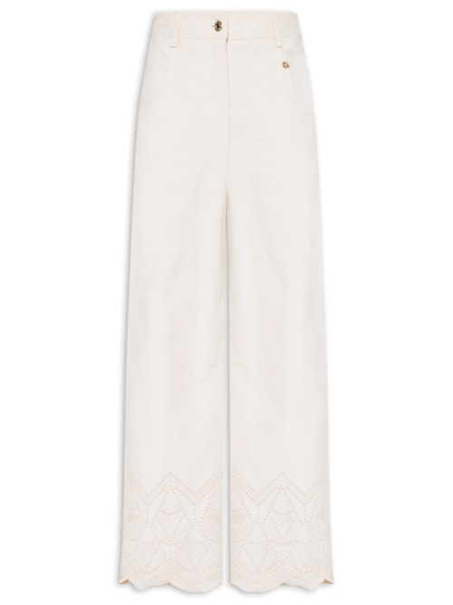 Calça Feminina Cotton Fantasy Flor - Bege