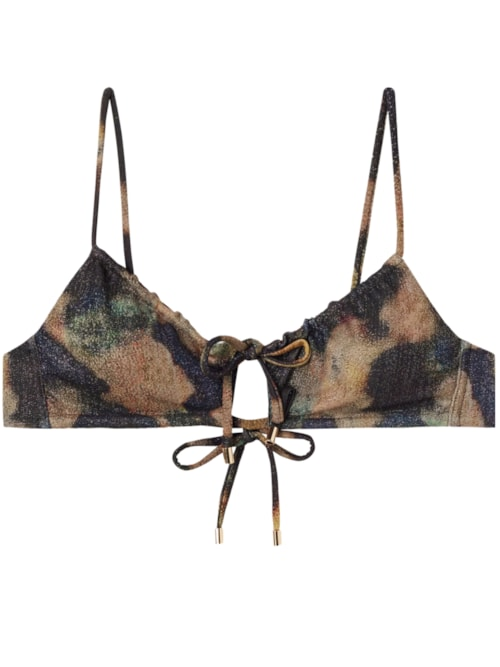 Parte De Cima De Biquíni Top Sparkling Camouflage - Marrom Parte De Cima De Biquíni Top Sparkling Camouflage - Marrom